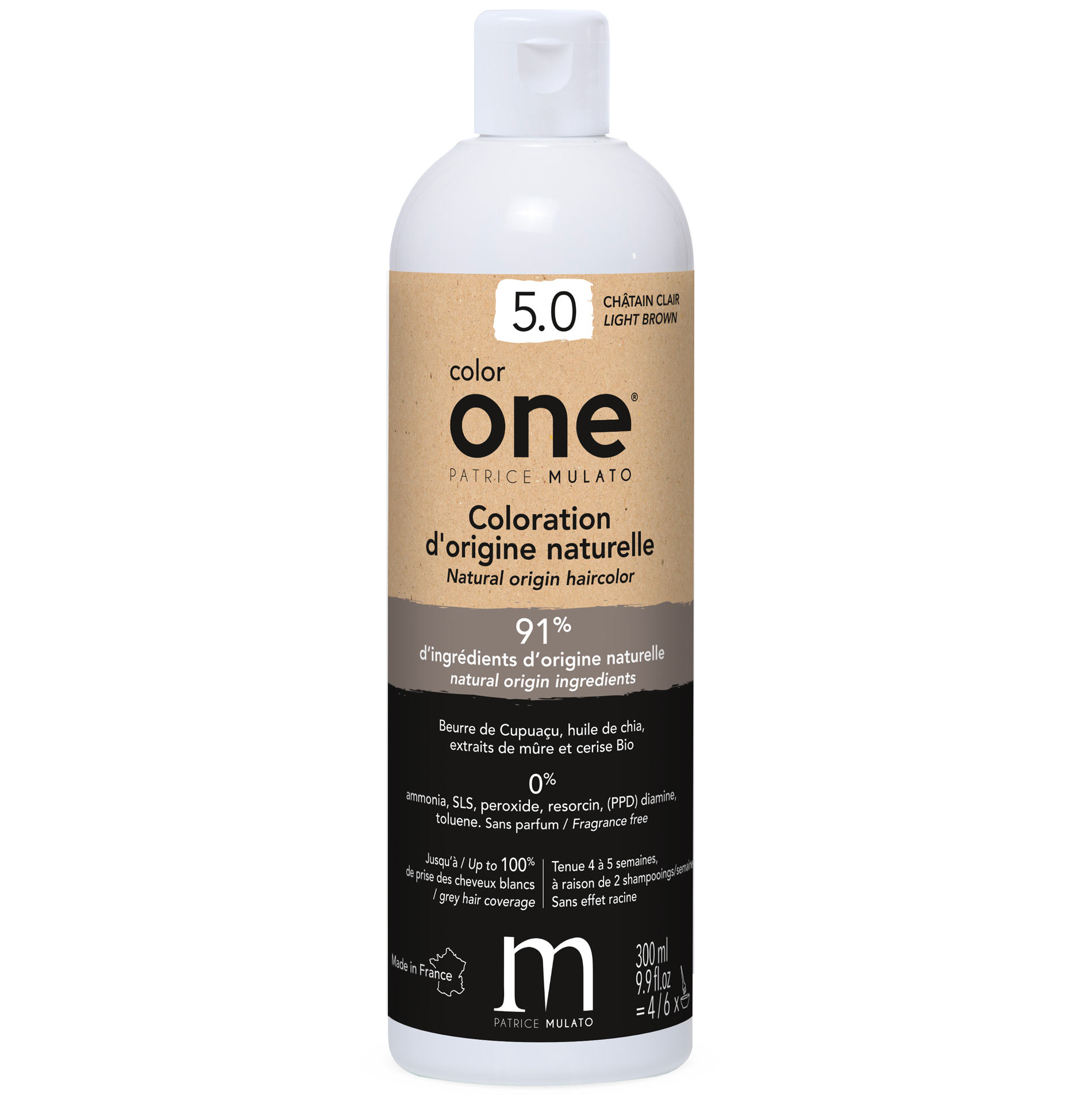 Coloration Naturelle 5.0 CHTAIN CLAIR Color One Mulato 300 ML