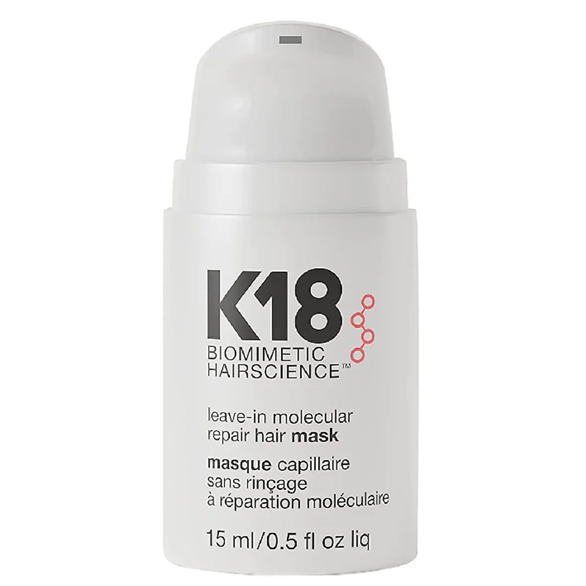 K18 Masque à Réparation Moléculaire sans Rinçage 15 ML